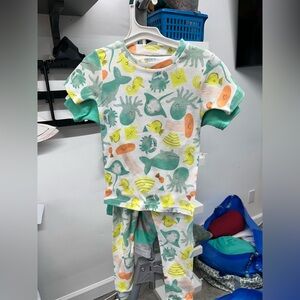 Carter's Kids Pajama Set - Green and Orange Animal Print